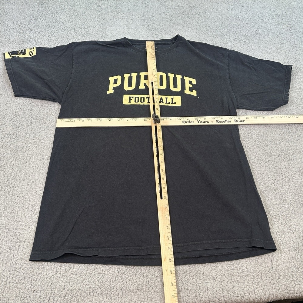 Champion Purdue T-Shirt Men's XL 42x28 Black Boiler Up Swoosh Foot Ball - Picture 12 of 12